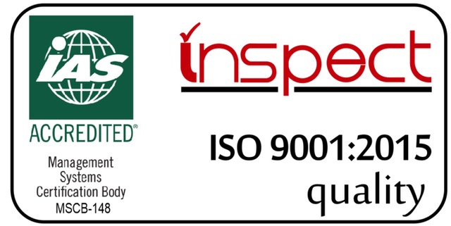 logo relativo alla certificazione ISO 9001:2015 ricevuta dall'azienda